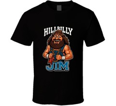 Hillbilly Jim Retro Wrestling Legend Caricature T Shirt