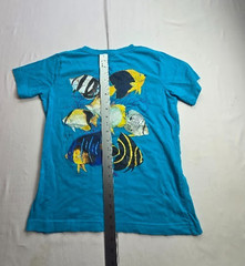 Guy Harvey Men’s Sz S/Wo’s SZ M (36×21) Tropical Life V-Neck Fish Blue Tee Shirt