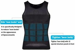 Men Slimming Body Shaper Vest Abs Abdomen Compression Shirts Workout Tank Tops