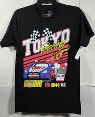 Hello Kitty by Sanrio Tokyo Racing Graphic Men’s S Black Cotton T-Shirt NEW