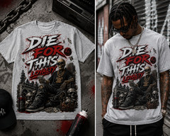 Big & Tall Graphic Tee Shirt Streetwear Die for this Loyalty Skull Hip Hop Tee