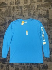 Carhartt Loose Fit Heavyweight Long-Sleeve Logo Sleeve Graphic T-Shirt TK0231-M