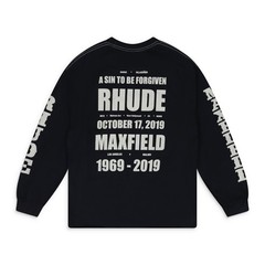 Rhude Black Cross Longsleeve T-Shirt SIZE M $415