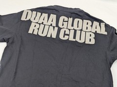 Duaa Summer Running Shirt Black Y2K Rhinestone Box Fit Mens Size Small Run Club