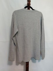 Galaxy by Harvic Men’s thermal tee shirt size 2XL gray color LS v-neck EUC