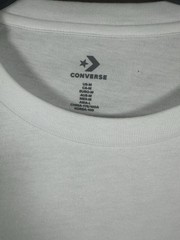 Converse Men’s Tee MEDIUM White Loose Fit Short Sleeves T-Shirt 100% Cotton NWT