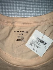 Club Monaco Mens Williams Short Sleeve Pocket Tee Apricot NWT Large Free Ship