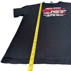 Gildan Mens Black Graphic T-Shirt Large Stop Expecting Normal From Me Sarcastic