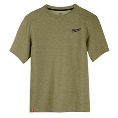 Milwaukee Men’s X-Large Green Cotton/Polyester Short-Sleeve Hybrid Work T-Shirt