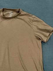 H&M T Shirt Mens Medium Brown Cotton Short Sleeve Regular Fit Crew Neck Casual
