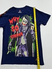 Joker Men’s Navy ‘Why So Serious’ Graphic T-Shirt Size L