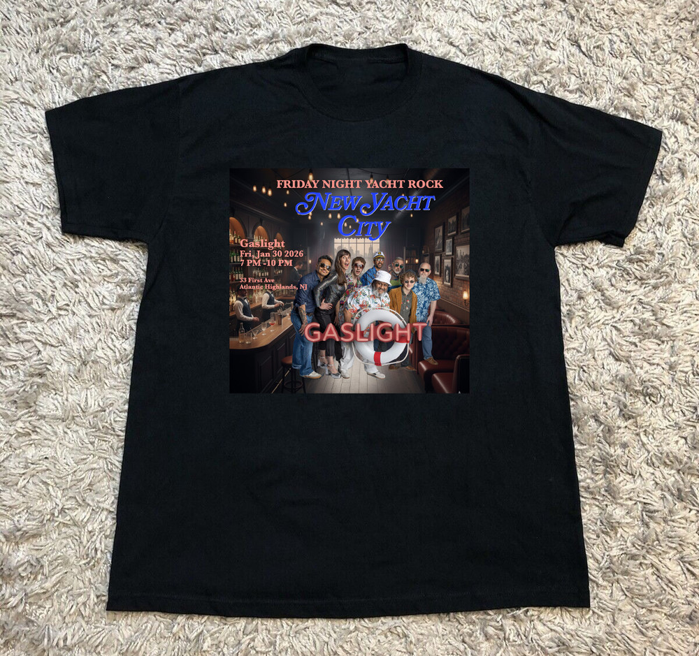 New Yacht City- A band that plays yacht rock Black Shirt S-5XL H241