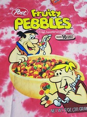 Cakeworthy x Fruity Pebbles Cereal Tie-Dye Short Sleeve T-Shirt Top Flintstones