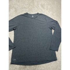 Athletic Works Heathered Shirt L Grey DriWorks Long Sleeve Activewear Gorpcore
