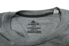 Adidas Ultimate Tee Men’s M/M Grey Short Sleeve Crew Neck Logo T-Shirt T0492