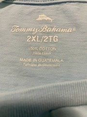 Tommy Bahama Men’s 2XL T-Shirt Light Blue “Call Me Old Fashioned” Marlin Graphic