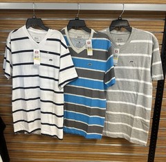 ECKO Unltd. Vintage Men’s Stripe V-Neck T-Shirt ( 3 Pieces / One Price ) Medium