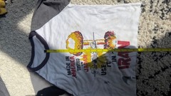 Vintage 80s Made in America Tested in Japan Use it in Iran Raglan T-Shirt