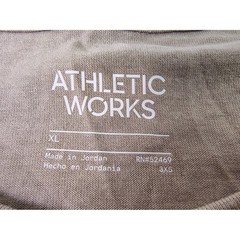 NWT Athletic Works Dri Works Performance Workout Gym Tee Birch Grey T-Shirt XL