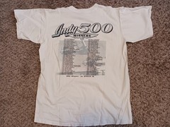 VINTAGE 1993 77th Indianapolis 500 T-Shirt Al Unser Jr Size L Delta USA Made