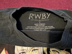 RWBY Anime Black T-Shirt – Ruby, Weiss, Blake, Yang | Official Rooster Teeth – L