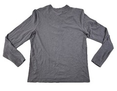 Rhone Long Sleeve Henley Shirt Heather Gray Mens Medium Stretch Pima Cotton