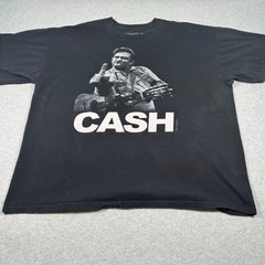 Johnny Cash Shirt Adult Extra Extra Large Black Country Music Singer Songwriter