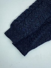 Other Brands: aransweatermarket Knit Sweater (Thick), XL, Wool, NVY, Solid Color