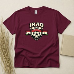 Iraq 2026 Football Fan T Shirt Soccer Supporters Gildan Cotton Family Top
