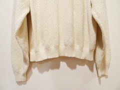 L/XL Vtg 90s Bloomsburg University PA Cream Boxy Oversized Soft Knit Sweater