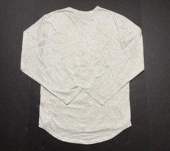 American Stitch Mens T Shirt Size S Heathered Gray Striped Black Long Sleeve Log