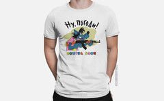 Nu Pogodi Russian Cartoon Wolf T-Shirts For Men Novelty Pure Cotton Tees O Neck