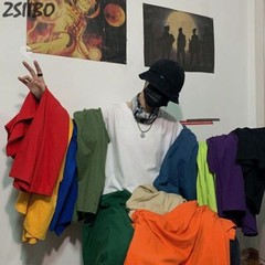 Pure Color Tees Tops Fashion Casual Cotton Short Sleeve Men’s O-Neck Streetwear