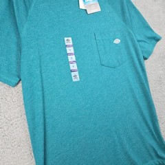 DICKIES FAST DRY Shirt MENS MEDIUM BLUE TEAL OUTDOORS WORKWEAR Cooling UV NWT