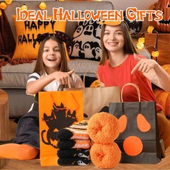 4X Thicker Halloween Fuzzy Socks for Women Cozy Fluffy Warm Soft Socks for Fa…