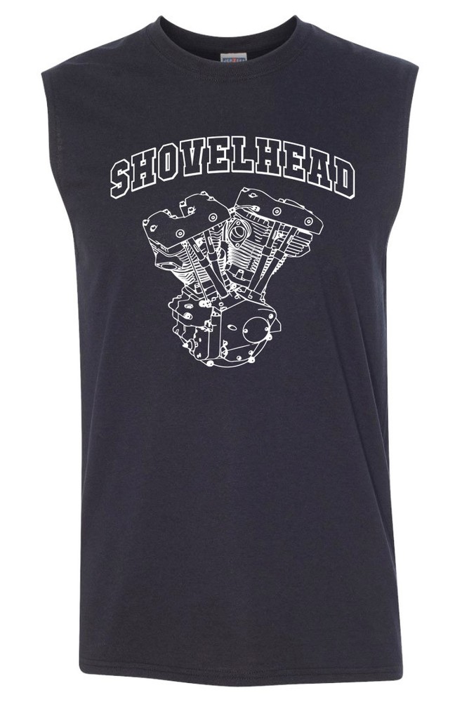 SHOVELHEAD Engine SLEEVELESS T-shirt – Harley Biker Sturgis