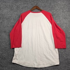 Nike Air Raglan T-Shirt Men’s XL White Red 3/4 Sleeve Baseball Graphic Tee Retro