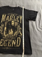 Bob Marley Legend Graphic Tee Black Reggae Music Shirt Medium