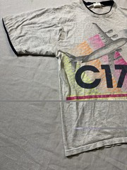 Vintage 90s C-17 Shirt Air Force Base Tultex Made in USA MEDIUM