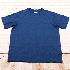 Patagonia T-Shirt Mens Large Blue Crew Neck Stretch Outdoor Breathable