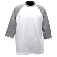 Men’s Raglan T-Shirt Baseball 3/4 Sleeve Henley Casual Cotton Sports Shirt