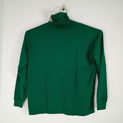 VTG 90s Bravo Green Turtle Neck Long Sleeve Cotton Shirt Mens Sz Large New