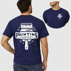 Men Personalised Work T Shirt Custom Trade Company Logo Mechanic Plumber Painter