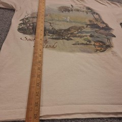 Southern Wetlands Okefenokee Shirt Mens Medium Beige Wildlife Graphic Tee Gildan