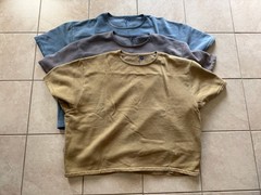 Yeezy Gap YZY Balenciaga Fleece Yoke Tee 3 Pack Bronze Granite Bluestone
