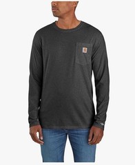 Carhartt Force Relaxed Fit Long Sleeve Pocket T- Shirt Carbon/Size 3XL TK4617-M