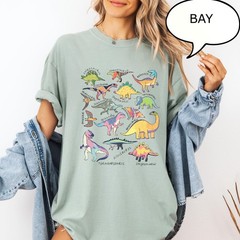 Funny Dinosaur Shirt Retro Jurassic Graphic Women Unisex Prehistoric Dino Tee
