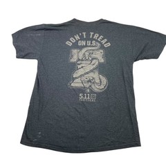 5.11 Tactical Men’s “Don’t Tread On Us” S/S T-Shirt Gray • Large