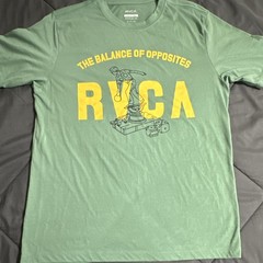 RVCA Sport Tee Men’s Green Graphic Logo T-Shirt Crew Neck Short Sleeve S