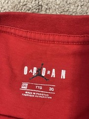 Jordan Shirt Mens 2XL Red Jumpman Logo Graphic Tee Tagless Crewneck Pakistan